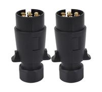 Klanata 2pcs 7 Broches Pride de remorque Connecteur Connecteur Fixation de remorque de remorque fiable Bouche de câblage pour véhicule RV Boat 12V 24V