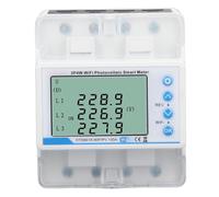Klanata 3 Phase Din Rail Smart Energy Meter, 100A Home Energy Monitor, 60-300V 4W Compteur de puissance bidirectionnel avec Tuya App contrôle, la tension actuelle disjoncteur