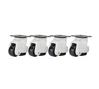 Klanata 4 Pack Pack rétractable Workbench Soulevant des roues de lanceur - Couchés de nivellement avec plate-forme en acier Câts de tige GD-40F - Pieds en caoutchouc de support