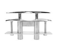 Klanata 8 Pouces 316 Taquets de Traction en Acier Inoxydable-Crampons de Quai rétractables pour Bateaux, Yachts, pontons avec Plaque de Support et écrous de Blocage