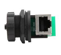 Klanata Adaptateur RJ45 Carte Postale à 90 degrés Coupleur Ethernet Double Prise Compatible avec câble de catégorie 5 5e 6 IP67 étanche et Ignifuge V 0 pour l'automatisation Industrielle