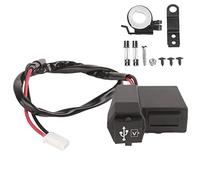 Klanata Adaptateur Universel de Prise de Chargeur Double USB pour Moto avec Affichage de voltmètre Vert et Interface Allume-Cigare, Centrale électrique Multifonction pour Motos et (Lumière Bleue)