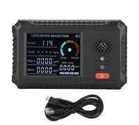 Klanata Air Quality Monitor Outdoor intérieur, Portable CO2 TVOC HCHO Detector, Mesure Dust Smoke PM2.5 Pollution, pour le bureau à domicile, Réduisez l'exposition à l'air