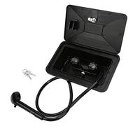 Klanata Black ABS Kit de boîte de douche extérieure avec 2 touches, interrupteur d'eau chaude et froide et tuyau de 5 pieds RV Motorhome Caravan Accessoire