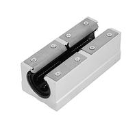 Klanata Bloc de roulement linéaire SBR25LUU 25 mm Aluminium Open Linear Motion Balle Bloque de bague de glissière avec arbre de rail Support ouverte Poulage sphérique Poule