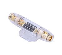 Klanata Bloc Porte-fusible en Ligne plaqué Or AGU 100 A, Protection de l'alimentation Audio ANL pour Applications Automobiles, Yachts et Marines