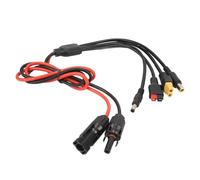 Klanata Câble Adaptateur de connecteur Solaire vers XT60 Femelle avec câblage 12 AWG et 18 AWG - Compatible avec EF Ecoflow Anderson et Ports DC 8 mm 5,5 mm - Indice IP68 et Ignifuge