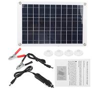 Klanata Chargeur de Panneau Solaire monocristallin 50 W avec Deux Ports USB, Chargeur de Batterie Solaire de Conversion Haute efficacité de 23 à 24% pour Voiture, Camping-Car, Yacht,