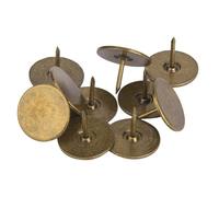 Klanata Clous de Tapisserie, 100 pièces, tête Plate, Cyan Bronze, Ronds, pour Meubles Anciens, Assortiment de Grosses têtes, pour réparation et décoration de Meubles Anciens, (Diamètre 19 mm *