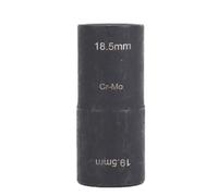 Klanata Douille rabattable pour écrou de roue, entraînement de 1/2 pouce, outil de retrait d'écrou de roue à double extrémité à impact de 18,5 mm et 19,5 mm, douille en métal haute