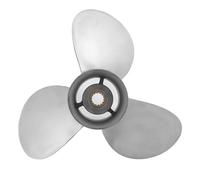 Klanata en Acier Inoxydable 3 Lame Hors-Bord de l'hélice 14 Spline, 2 1/2 "Ajustement de la Baisse pour Les Moteurs de 9,9 20 ch