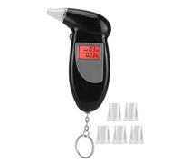 Klanata Éthylotest Numérique Portable LCD Analyseur d'Haleine avec Écran Rétroéclairé Réponse Rapide Fonction d'Arrêt Automatique Design Compact et 5 Embouts de Rechange pour Une Détection Précise