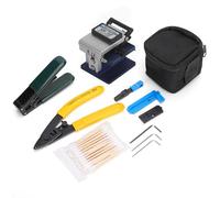 Klanata FTTH Kit d'outils d'épissage FC-6S Fibre Cleaver & CFS-3 Stripper Colte Connection Dépouchage en fibre optique pour FTTH Splicing and Fiber Optic Professional Technician