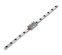 Klanata Guide de rail linéaire Rail de glissière + bloc de diapositive LML9B 9 mm Rail linéaire mini guide d'acier de roulement de rail Longueur (260)