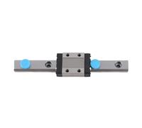 Klanata Guide de rail linéaire Rail de glissière + bloc de diapositive LML9B 9 mm Rail linéaire mini guide d'acier de roulement de rail Longueur (100)