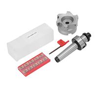Klanata Indexable End End Mill Gulin Set with Face Filling Cutter et Slotting Milling Arbor, comprend des inserts et une boîte de rangement pour les opérations de fraisage