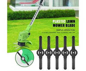 Klanata Jeu de Lames de Tondeuse à Gazon en Plastique pour Coupe-Herbe et désherbeur - Accessoire de Coupe de Remplacement pour Les Applications de Jardin et d' - Matériau Plastique
