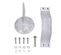 Klanata Kit d'anode en Aluminium, Support de Tableau arrière et Anode de dérive, adapté pour Moteur Hors-Bord de 150 à 225 Chevaux VF150 F175 F200LB F200XB, remplace OE 6G5 45251 01 et