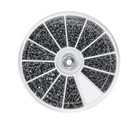 Klanata Kit d'assortiment de 600 vis et écrous en acier inoxydable M1 M1.2 M1.4 M1.6 pour montres et lunettes