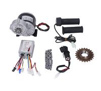 Klanata Kit de moteur brossé pour vélo électrique 36 V 350 W avec contrôleur, chaîne à 38 maillons, guidon et moteur réversible