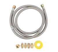 Klanata Kit d'extension de Tuyau à gaz RV Ligne Flexible en Acier Inoxydable de 7 pièces avec des raccords de Connexion Rapide pour la remorque et la camionnette