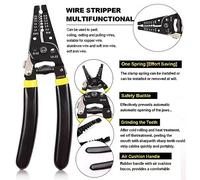 Klanata Kit d'outils de sertissage Solaire photovoltaïque avec Pince à sertir et dénuder, 5 Paires de connecteurs photovoltaïques et 2 clés à molette pour Fil AWG 14 10 2,5 4 6 mm2,