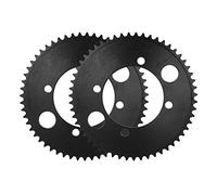 Klanata Lot de 2 pignons arrière 25H 55T 54 mm pour mini motos, VTT et quads de 47 à 49 centimètres cubes, noir