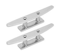 Klanata Lot de 2 taquets de Bateau à Base Ouverte de 12,7 cm - Taquet Marin en Acier Inoxydable 316 pour quais, ponts, jetées et motomarines