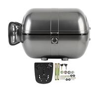 Klanata Mallette de Transport de Bagages pour Coffre de Moto 28 L, système de Verrouillage antivol et Dossier, Valise supérieure de Moto en ABS imperméabilisant pour Casques et (Grise)