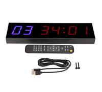 Klanata Minuterie à intervalles LED avec télécommande sans Fil - Affichage numérique 1,8 Pouces 6 Bits pour Le chronométrage Industriel et la Formation - Chronomètre 12 ou 24 Heures,