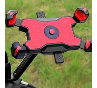 Klanata Motorcycle Phone Holder Mount with Quick Lock and Release for 3.5 to 6.8 inch Cellphones, 360 Degree Rotation Adjustable Handlebar Clip, Anti Shake Shock Absorbing Bike Phone