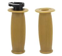 Klanata Poignées torsadées de guidon de commande d'accélérateur rouges - Poignées d'accélérateur de calibre 22 mm adaptées aux scooters GY6 50 80 125 150 - Paire de rechange en ABS et (Jaune)