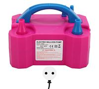 Klanata Pompe à Ballon à air électrique 600 W Rose Rouge Double buse Modes de gonflage Automatique et Manuel Prise US 110-120 V Machine de soufflage de gonfleur Portable avec Coque en