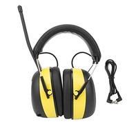 Klanata Réduction du bruit Sécurité Muffs NRR 30 dB avec stéréo numérique AM FM, casque d'annulation du bruit pour la construction, les enfants et les adultes, noir