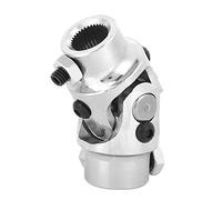 Klanata Steering U Joint Kit, 3/4 x 5/8 DD Shaft, Double D, 17mm, 36 Spline, Universal 36 Spline, Collapsible, Automotive Universal Joints, Steering Shaft (OEM Chrome)