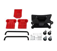 Klanata Tabouret roulant mécanique robuste avec roues silencieuses, grand tiroir de rangement et plateaux - Siège mobile pour garages