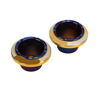 Klanata Universal Motorcycle Front Fork Frame Sliders, 2 Pack Blue Aluminium Alloy Crash Protecteurs - Gardiens de protection anti-automne (Jaune)