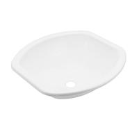 Klanata White Acrylique Vessel Sinte Bowl, 12,9x12.9x5,1 pouce avec trou de vidange de 40 mm pour les caravanes, les campeurs, les VR et les yachts