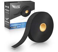Klangfeiler® Bande thermocollante ourlet - Noir - 30 m x 20 mm - Ourlet thermocollant - Thermocollant couture en matériau épais