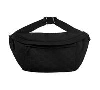 KlaOYer Sac banane à carreaux pour femme - Sac banane de voyage à carreaux tendance et tendance - Sac à main à bandoulière - Ceinture de poitrine, noir, 15.7 x 11.1 x 3.9 inches, Sac de poitrine