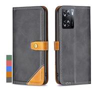 Klapber Coque pour Oppo A57 4G Etui Housse Cuir pour Oppo A57 4G Étuis à Rabat Pochettes avec Fentes Cartes Protecteur Silicone Souple Ceinture étuis pour Oppo A57 4G, Noir