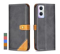 Klapber Coque pour Oppo A96 5G Etui Housse Cuir pour Oppo A96 5G Étuis à Rabat Pochettes avec Fentes Cartes Protecteur Silicone Souple Ceinture étuis pour Oppo A96 5G, Noir