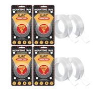 KLAPiT Super Tape Ruban adhésif double face ultra résistant - Nanotechnologie améliorée - Peut supporter 68 kg et 0,6 kg par pouce - Idéal pour cadres, tapis, paillasson, cordons d'alimentation
