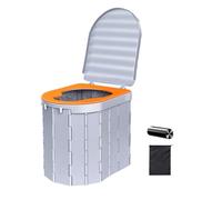 Klappbare Campingtoilette, Tragbare Klapptoilette - Reise- -Toilettensitz Mit Deckel - Eimer-Toilettensitz, Camping-Badezimmer Mit 15 Müllbeuteln Und Aufbewahrungstasche Für Camping, Wandern