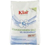 Klar eco Sensitive Sel de lave-vaisselle 2 x 2 kg, sans parfum, protection anti-calcaire pour tous les lave-vaisselle, sel de régénération, végétalien