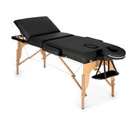KLAR FIT MT 500 - Table de Massage Pliante Professionnelle, 210cm avec cavité faciale (Rembourrage Mousse, entièrement modulable, Hauteur de Pieds Ajustable, Housse de Transport) - Noir