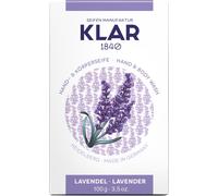 Klar Savons Savon de lavande 100g, certifié Cosmos, sans huile de palme, pour peau normale