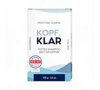 Klar Seifen Shampoing anti-pelliculaire solide (100 g, shampoing solide, anti-pellicules, apaise le cuir chevelu, sans parfum, nettoyage doux, cuir chevelu sensible, soin des cheveux) 12154