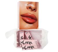 Klara Cosmetics The Nudes Lip Kit de 4 rouges à lèvres liquides anti-baiser pour femme - Rouge à lèvres mat polyvalent pour toute la journée