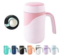 Klaraber Tasse de voyage en céramique de 350 ml avec doublure en céramique - Tasse isotherme avec couvercle anti-fuite et poignée - Parfaite pour le café ou le thé - Convient pour une utilisation à la